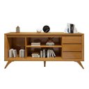 Ver imagem 5 de Conjunto Sala de Jantar 100% MDF com Buffet e Cristaleira Reflecta Pés em Madeira Maciça Elegance