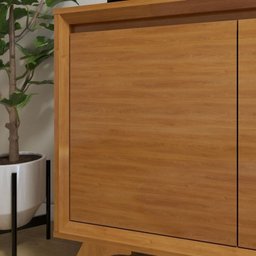 Conjunto Sala de Jantar 100% MDF com Buffet e Cristaleira Reflecta Pés em Madeira Maciça Elegance - 6