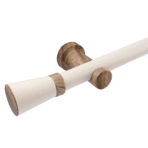 Kit Varão para Cortina Completo 28mm 2 Metros com Emenda Jade