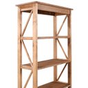 Ver imagem 3 de Estante de Madeira Maciça com 4 Nichos Marrom Antique