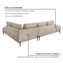 Ver mais imagens de Sofá de Canto Luna Orgânico 265cm para Sala de Estar