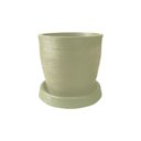 Ver imagem 1 de Vaso Plantar com Prato 30x30 Classico Oval Moderno Polietileno Bgplasticos V13 Bege Castanha 012