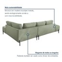 Ver imagem 7 de Sofá Canto Orgânico 4 Lugares Bouclé Verde Luna 272cm Yescasa