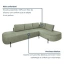 Ver mais imagens de Sofá Canto Orgânico 4 Lugares Bouclé Verde Luna 272cm Yescasa