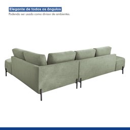 Sofá de Canto Luna Orgânico 265 Cm - 6