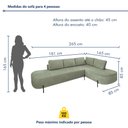 Ver imagem 5 de Sofá de Canto Luna Orgânico 265cm para Sala de Estar