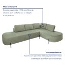 Ver mais imagens de Sofá de Canto Luna Orgânico 265cm para Sala de Estar