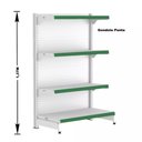 Ver imagem 4 de Gondola Centro 137 Fit Ate 2 Metros 1 Ponta Branco 20b Pe Verde