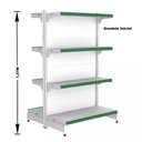 Ver imagem 2 de Gondola Centro 137 Fit Ate 2 Metros 1 Ponta Branco 20b Pe Verde