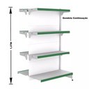 Ver imagem 3 de Gondola Centro 137 Fit Ate 2 Metros 1 Ponta Branco 20b Pe Verde