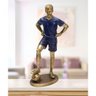 Dupla Estatuetas Decorativa em Resina Jogadores de Futebol - 4