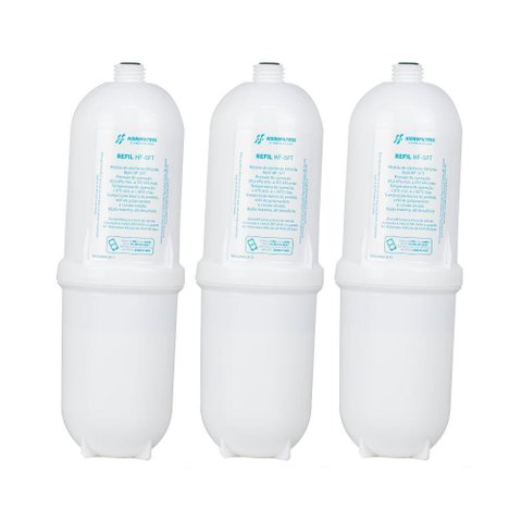 Kit 3 Refil Vela Filtro Purificador Água Bebedouro Soft