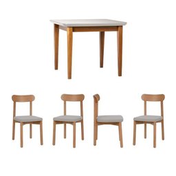 Kit Mesa de Jantar Tangará 95cm e 4 Cadeiras Pitanga CabeCasa MadeiraMadeira - 2