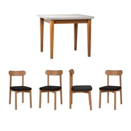 Kit Mesa de Jantar Tangará 95cm e 4 Cadeiras Pitanga CabeCasa MadeiraMadeira - 2
