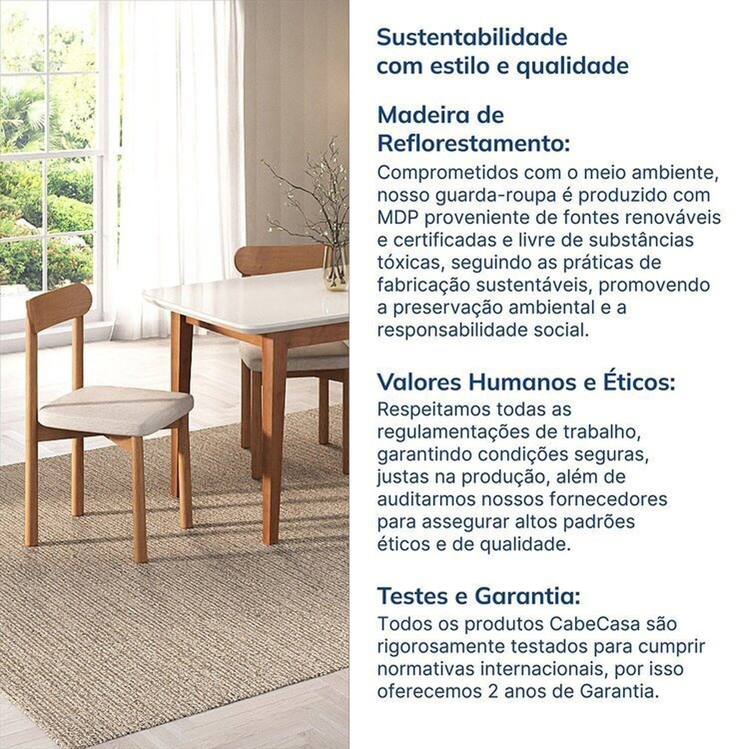 Kit Mesa de Jantar Tangará 130cm e 4 Cadeiras Pitanga Cabecasa Madeiramadeira - 9