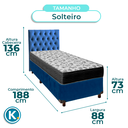 Ver imagem 3 de Conjunto Cama Box Azul Solteiro + Colchão D33 Iso100 Ortobom + Cabeceira