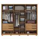 Ver imagem 3 de Guarda Roupa Casal com Pés 6 Portas 2 com Espelhos 6 Gavetas Atrice D02 Amendola Touch - Mpozenato