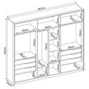 Ver imagem 4 de Guarda Roupa Casal com Pés 6 Portas 2 com Espelhos 6 Gavetas Atrice D02 Amendola Touch - Mpozenato