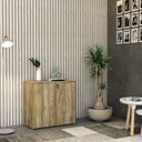 Ver imagem 7 de Armário Baixo com 2 Portas 75x80x42cm Marrom/Carvalho/Branco