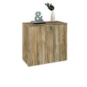 Ver imagem 5 de Armário Baixo com 2 Portas 75x80x42cm Marrom/Carvalho/Branco