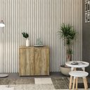 Ver imagem 1 de Armário Baixo com 2 Portas 75x80x42cm Marrom/Carvalho/Branco