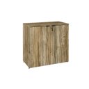 Ver imagem 3 de Armário Baixo com 2 Portas 75x80x42cm Marrom/Carvalho/Preto