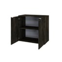 Ver imagem 2 de Armário Baixo com 2 Portas 75x80x42cm Marrom/Carvalho Escuro/Branco