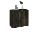 Ver imagem 5 de Armário Baixo com 2 Portas 75x80x42cm Marrom/Carvalho Escuro/Branco