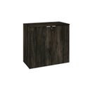 Ver imagem 3 de Armário Baixo com 2 Portas 75x80x42cm Marrom/Carvalho Escuro/Branco
