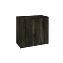 Ver imagem 3 de Armário Baixo com 2 Portas 75x80x42cm Marrom/Carvalho Escuro/Preto