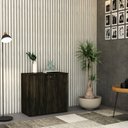 Ver imagem 7 de Armário Baixo com 2 Portas 75x80x42cm Marrom/Carvalho Escuro/Preto