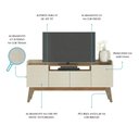 Ver imagem 5 de Rack para TV Atlanta 4 Portas Menu Móveis Freijó/Off White