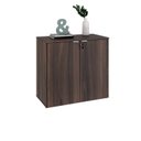 Ver imagem 5 de Armário Baixo com 2 Portas 75x80x42cm Marrom/Nogal/Branco