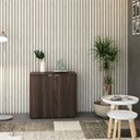Ver imagem 1 de Armário Baixo com 2 Portas 75x80x42cm Marrom/Nogal/Branco