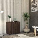 Ver imagem 7 de Armário Baixo com 2 Portas 75x80x42cm Marrom/Nogal/Branco