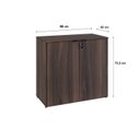 Ver imagem 4 de Armário Baixo com 2 Portas 75x80x42cm Marrom/Nogal/Preto