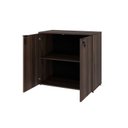 Ver imagem 2 de Armário Baixo com 2 Portas 75x80x42cm Marrom/Nogal/Preto