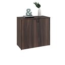 Ver imagem 5 de Armário Baixo com 2 Portas 75x80x42cm Marrom/Nogal/Preto