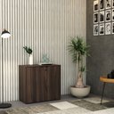 Ver imagem 7 de Armário Baixo com 2 Portas 75x80x42cm Marrom/Nogal/Preto