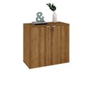 Ver imagem 5 de Armário Baixo com 2 Portas 75x80x42cm Marrom/Lâmina Mel/Branco