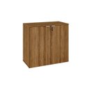 Ver imagem 3 de Armário Baixo com 2 Portas 75x80x42cm Marrom/Lâmina Mel/Branco
