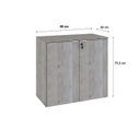Ver imagem 4 de Armário Baixo com 2 Portas 75x80x42cm Branco/Snow