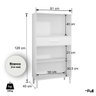 Balcão Armário Organizador Microondas e Forno Duplo Branco - 4