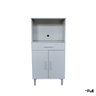 Balcão Armário Organizador Microondas e Forno Duplo Branco - 6