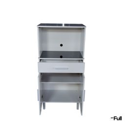 Balcão Armário Organizador Microondas e Forno Duplo Branco - 7