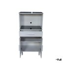 Ver imagem 7 de Balcão Armário Organizador Microondas e Forno Duplo Branco