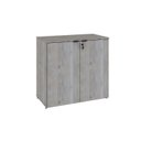 Ver imagem 3 de Armário Baixo com 2 Portas 75x80x42cm Branco/Snow/Preto