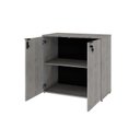 Ver imagem 2 de Armário Baixo com 2 Portas 75x80x42cm Branco/Snow/Preto