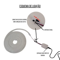 Fita Neon Mangueira Led RGB Flexível De Silicone 16 Cores 5M 12V Com Controle Remoto Para Letreiros  - 3