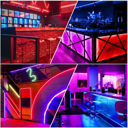 Fita Neon Mangueira Led RGB Flexível De Silicone 16 Cores 5M 12V Com Controle Remoto Para Letreiros  - 4